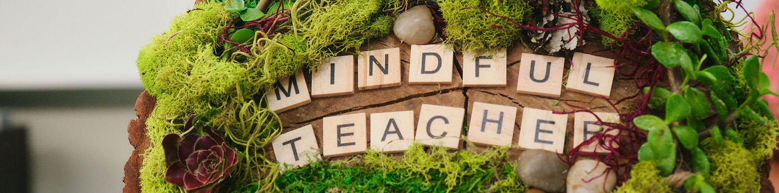mossy artwork with scrabble tiles