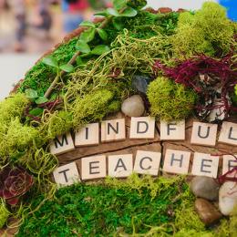 mossy artwork with scrabble tiles