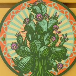Mural of a cactus