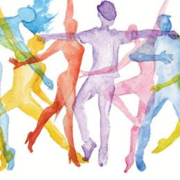 watercolor of dancers